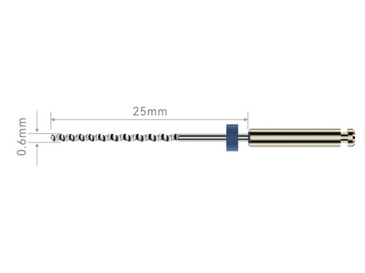 Terauchi Martensitic-phased NiTi Rotary Instrument K-Endo (K6 N60 2% L25)